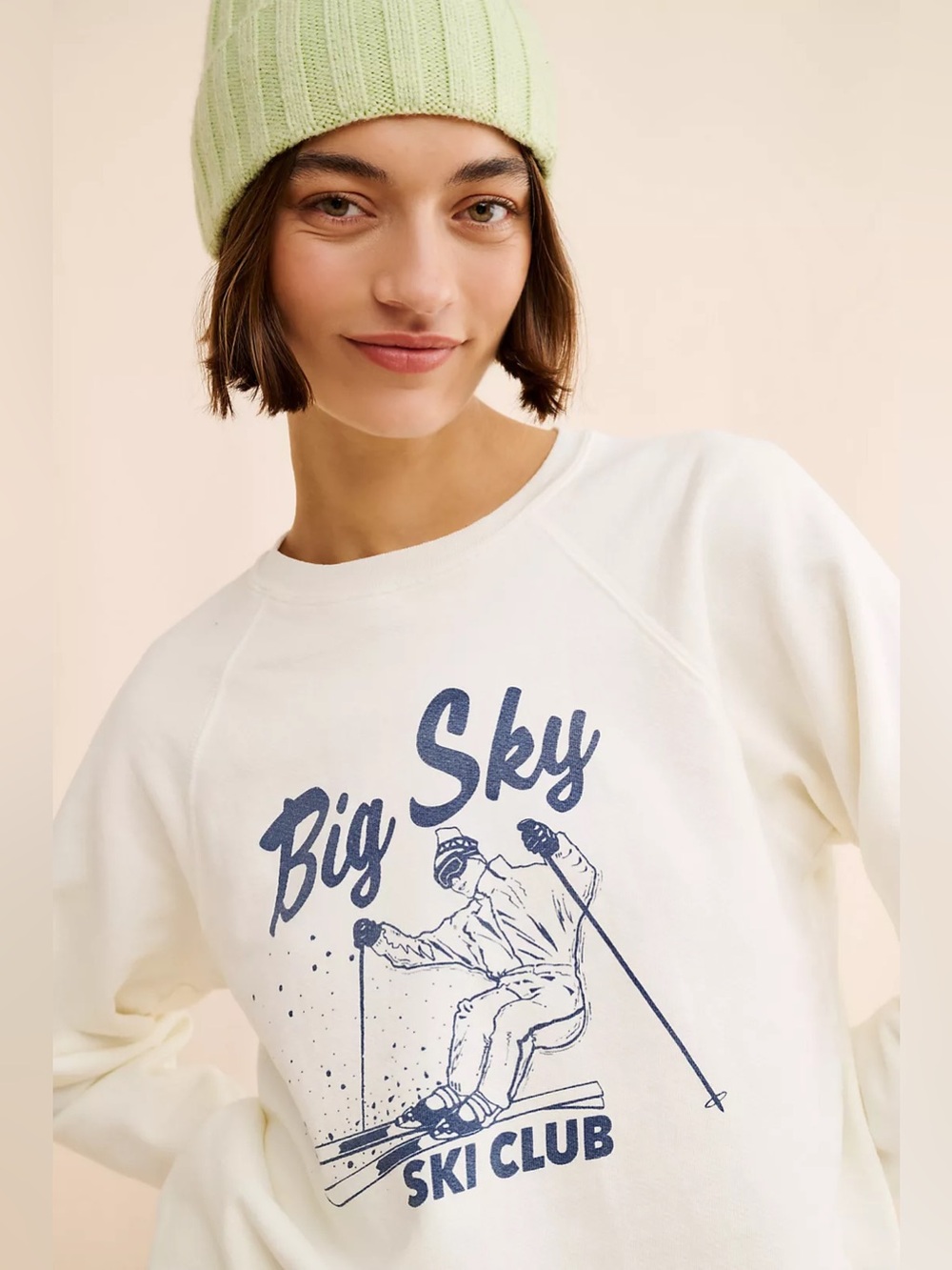 Anthropologie Original Retro Brand Big Sky Ski Club Sweatshirt